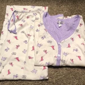 Dog Print and Polka Dot Pajama Set